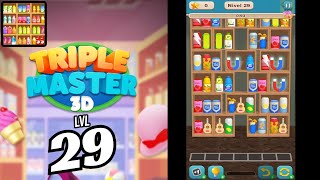 🏅 Triple Master 3D: Goods Sorting 🍒🥤🪆 LEVEL 29 🍄🧃🧸 Gameplay Walkthrough