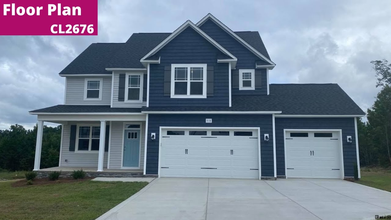Plan CL2676 With 3 Car Garage (Brookwood Subdivision) YouTube