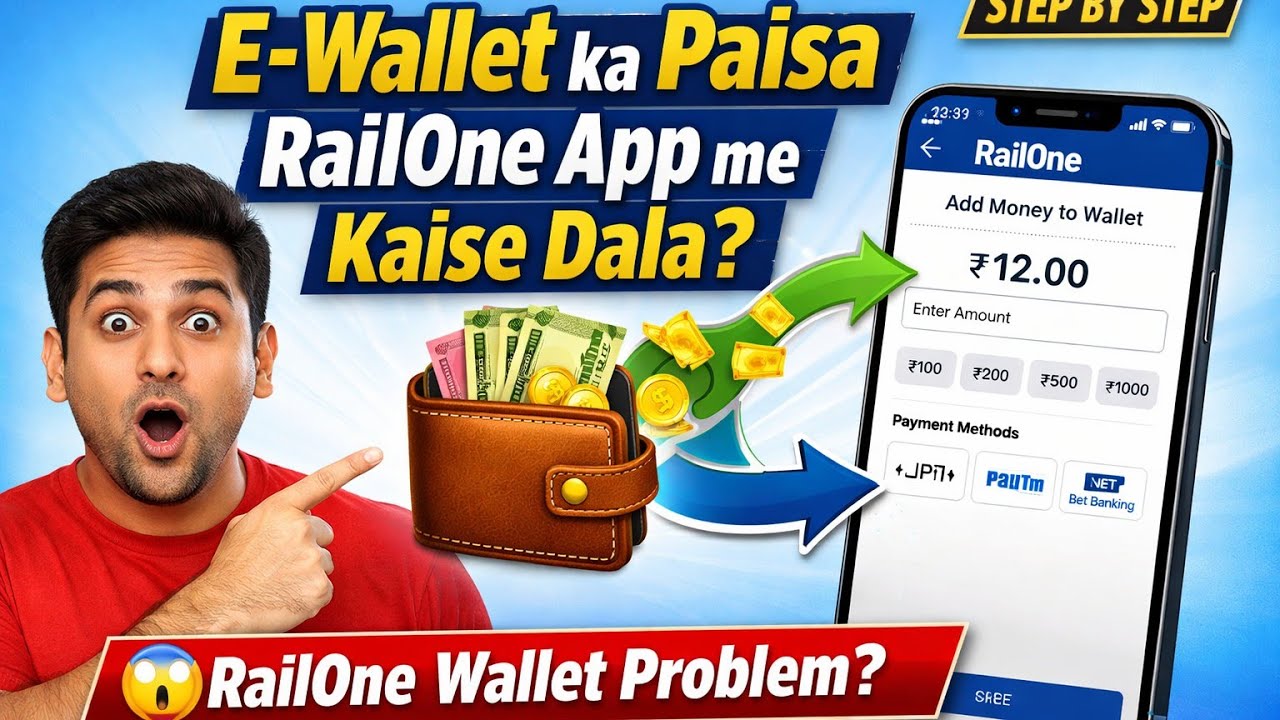 E wallet ka paisa railone app me kaise dala