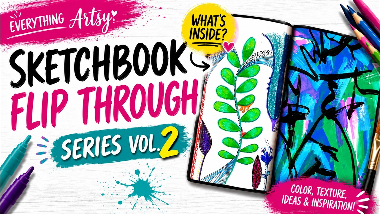 Sketchbook Flip Through Series vol 2 #MixedMedia - YouTube
