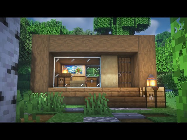 How to build a simplistic, modern starter house! • 📥 Download - link , minecraft house build tutorial