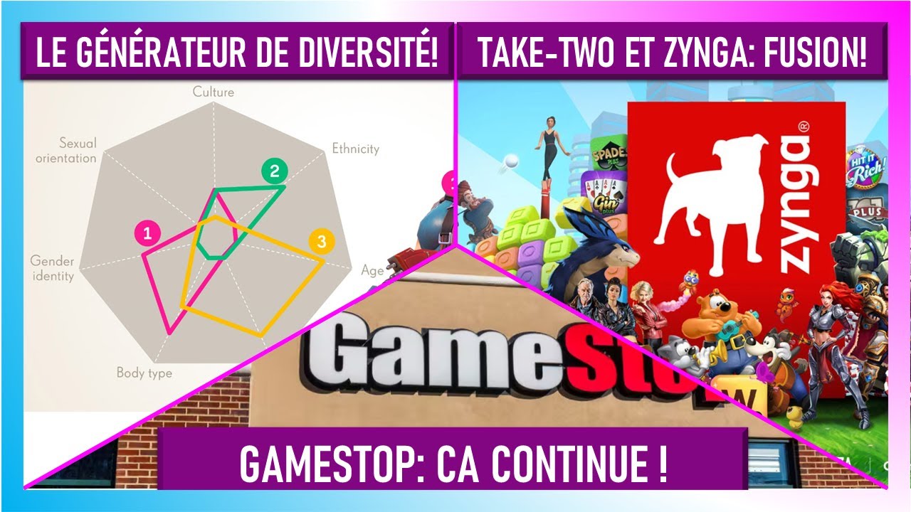 OVERWATCH 2: Le générateur de diversité ! Take-Two fusionne avec Zynga! L'affaire Gamestop!