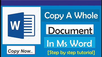 How To Copy A Whole Document In Word