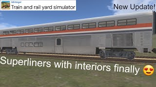 They finally added Superliners with interiors.... (Train & Rail Yard Simulator: New Update!) screenshot 2