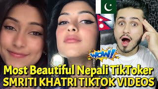 Pakistani Reaction On Most Beautiful Nepali TikToker Smirti Khatri TIKTOK VIDEOS | RK REACTIONS
