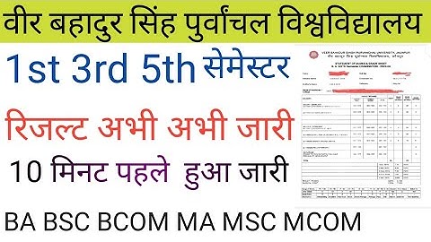 Vbspu Result जारी📋|Vbspu Result 2025|Vbspu Ba Bsc 1st Semester Result 2025|Vbspu Ba Bsc Result 2025
