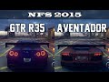 Nissan GTR Premium 2015 Vs Lamborghini Aventador LP 700 4 NFS 2015 Drag Race 