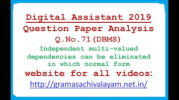 DIGITAL ASSISTANT || QUESTION PAPER ANALYSIS || Q.NO. 71