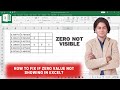 How to fix if zero value not showing in Excel? #exceltutorial