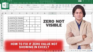 How to fix if zero value not showing in Excel? #exceltutorial
