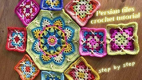 How To Crochet Persian Tile Easy 2025/Persian Tile Step by step (part 1)