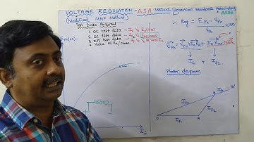 13A= ASA METHOD - PROCEDURE TO FIND VOLTAGE REGULATION OF AN ALTERNATOR [SYNCHRONOUS GENERATOR]