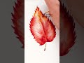 Easy watercolor fall leaves tutorial 🍁🍂 #watercolor #watercolorleaves #beginnerwatercolor