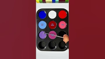 Generate 9 random colors from 3 colors Blue White and Red Red#colormixing #satisfying