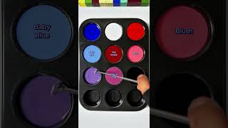 Generate 9 random colors from 3 colors Blue White and Red Red#colormixing #satisfying