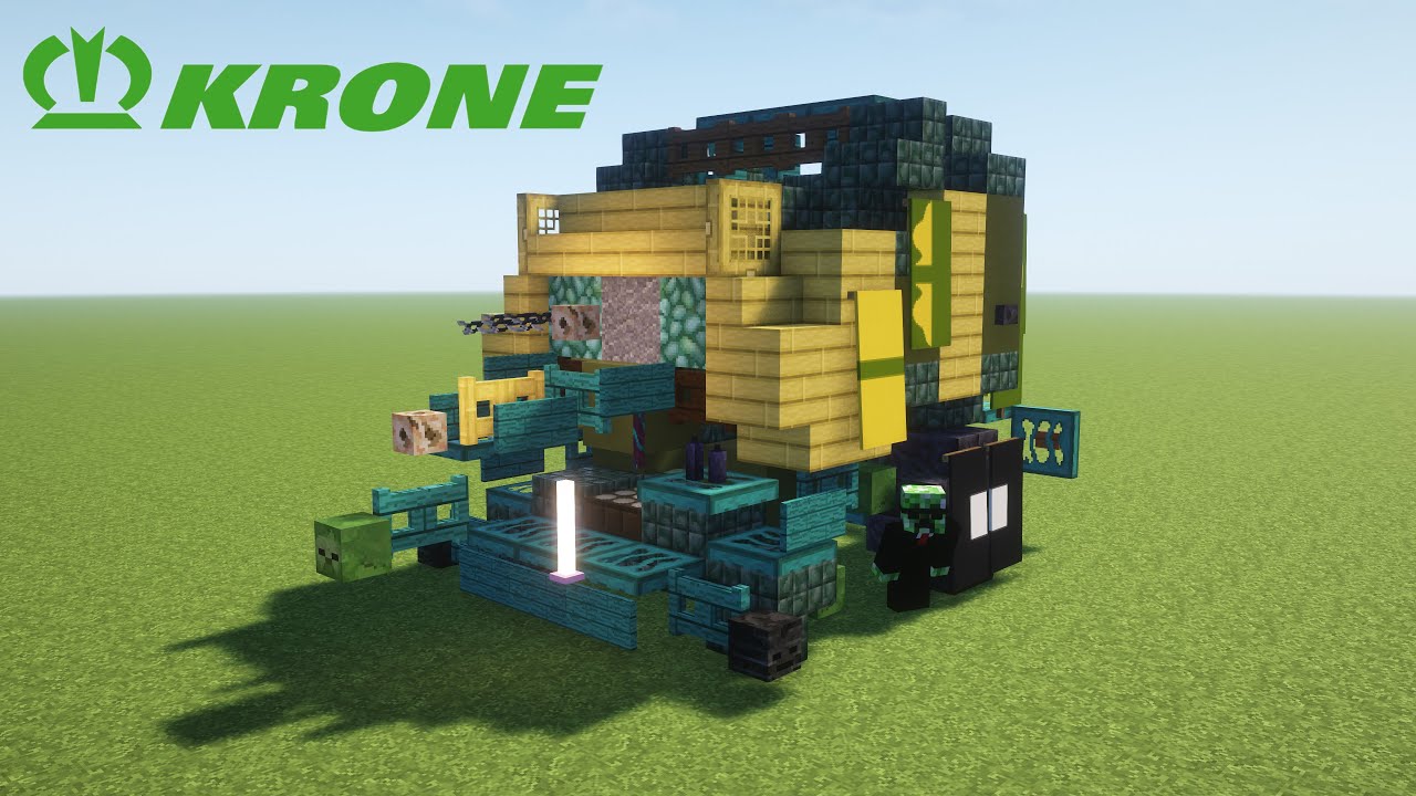Minecraft Krone Comprima V150 Baler Tutorial - YouTube
