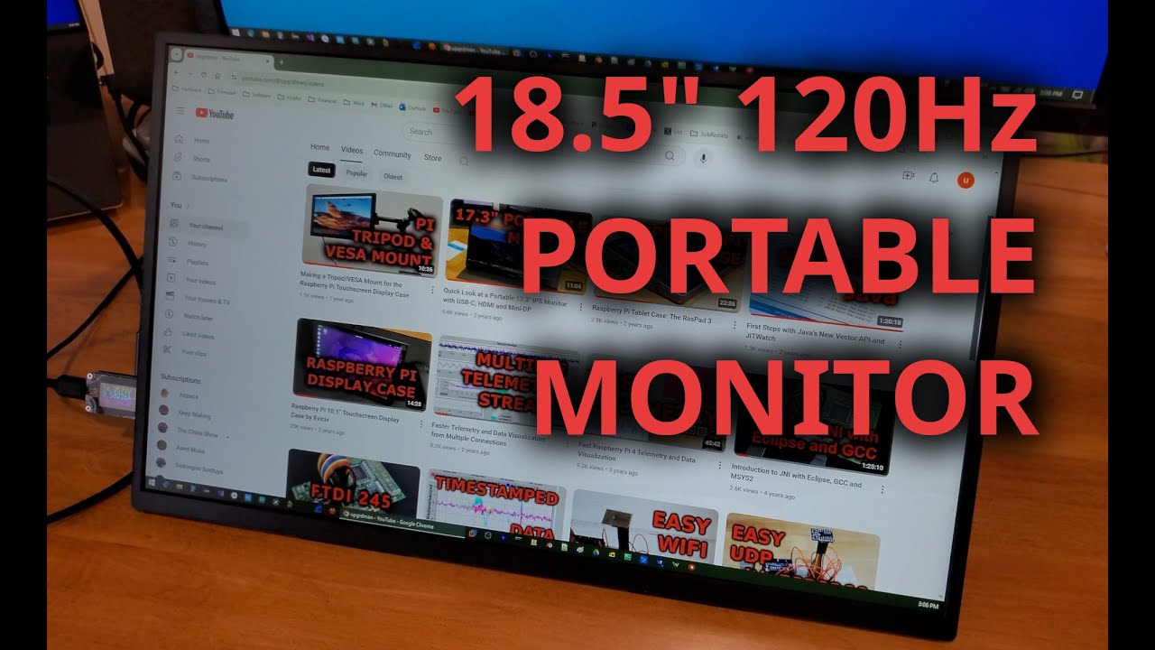COOLHOOD Monitor Portatile, 18.5 Pollici 120Hz Schermo Portatile IPS - Foto 2