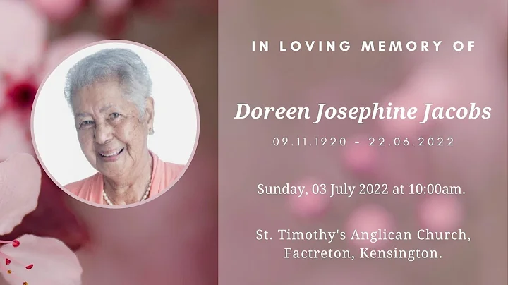 Funeral Service of the late Doreen Josephine Jacobs.