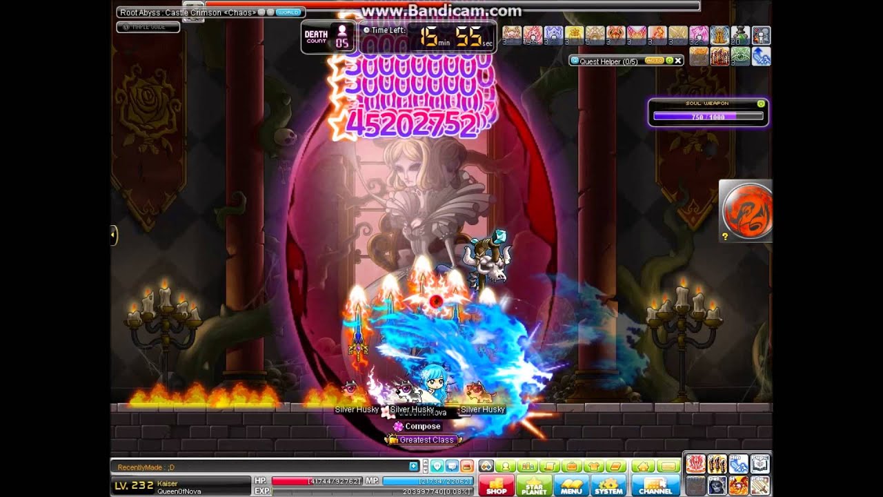 Maple Story, GMS [Scania] Kaiser killing chaos queen in 133 seconds