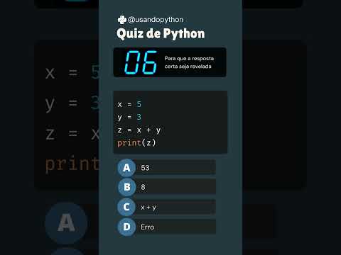 Quiz de programação Python #01 @usandopython #usandopython #python