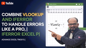 Combine VLOOKUP and IFERROR to Handle Errors Like a Pro, || Advance Excel Trick