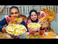 تحدي اكل الكريب مع فتة شاورما الدجاج والعقاب اخد الحق حرفه 
