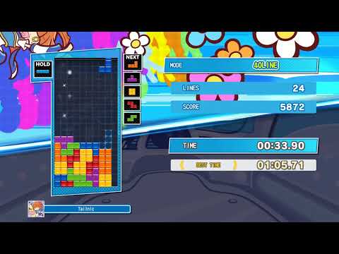 魔法氣泡VS俄羅斯方塊2 極限方塊練習 40Line (01:03.80)
