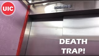 ATROCIOUS Dover Hydraulic Freight Elevator - UIC College of Nursing in Chicago, IL