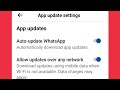 WhatsApp App Update Settings | Auto Update WhatsApp | Allow Updates Over Any Network 
