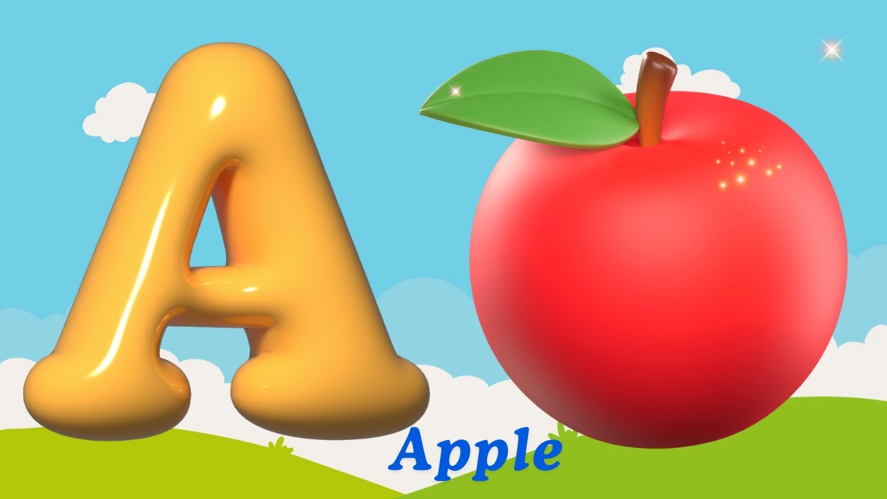 A for Apple B for Ball | ABC phonics song | ABC song | Nursery rhymes ...