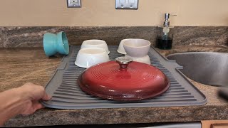 Why This Incredible Dish Drying Mat Makes Washing EASIER And FASTER