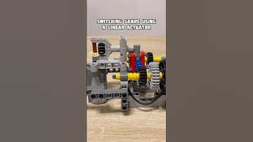 Switching Gears Using a Linear Actuator #lego #technic #legotechnic #dcmotor #tech