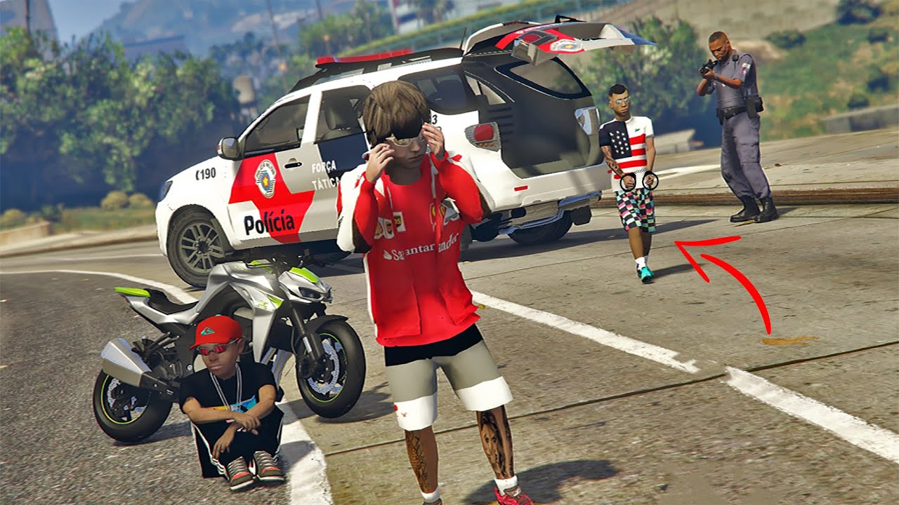 GTA V - VIDA DE PIVETE - O VILÃOZINHO FOI PEGO PELA POLICIA E AGORA ?