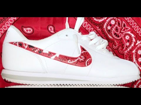 red bandana nike cortez with A Reserve 