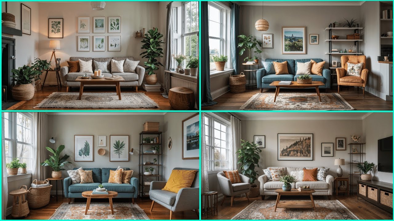 Идеи дизайна маленькой уютной гостиной 2025 | Экономящие пространство планировки и советы по тёпл...