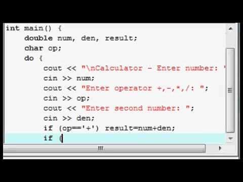 C++ tutorial - calculator - YouTube