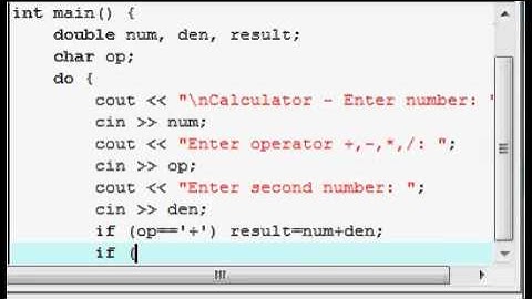 C++ tutorial - calculator