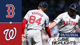 Boston Red Sox vs Washington Nationals Game Highlights 05/12/2024 | MLB Highlights 2024