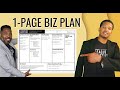✍ How to Write a One Page Business Plan Template & Example 📃 | Business Model Canvas (Ep202)