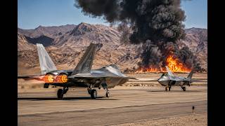 US Air Force F-22 Raptors Take Off in Rapid Response Operation