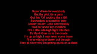 Dierks Bentley - Drunk On A Plane (Lyrics on Screen)