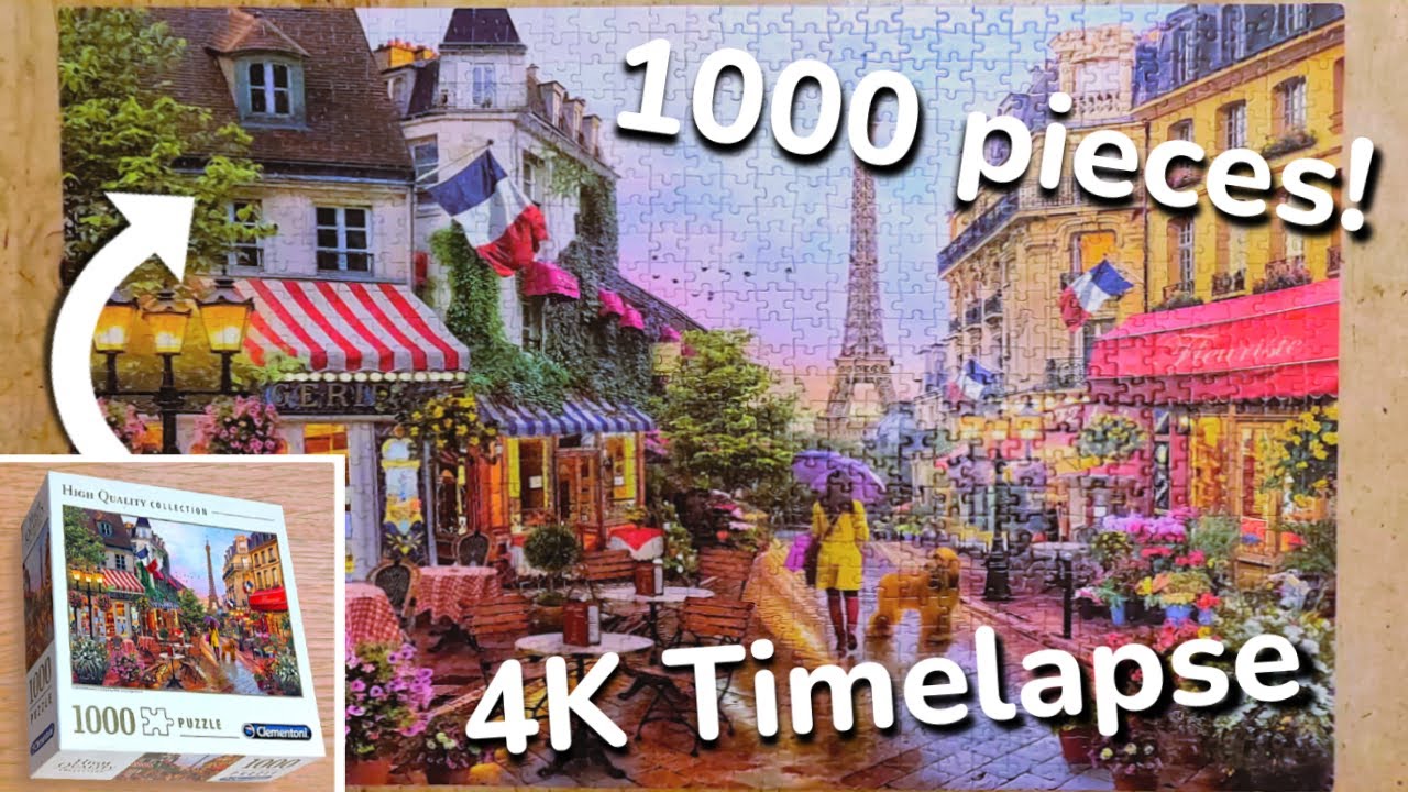 1000 Piece Jigsaw Puzzle Time Lapse in 4 Minutes | 4K | Relaxing music ...