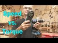 Torque vs Speed, Angular and Linear Velocities of a Drill
