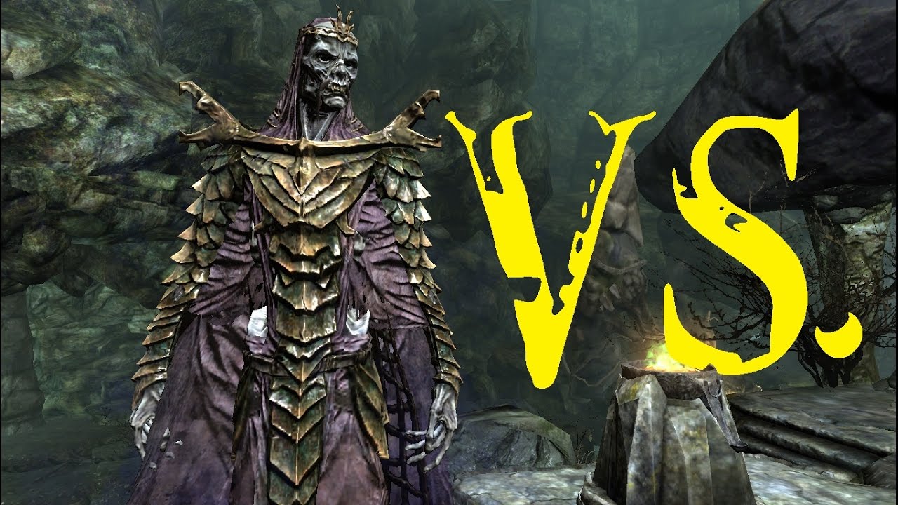 Skyrim A.I.  Battle - Dragon Priest Battle