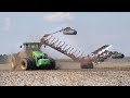 🇫🇷 XL PLOUGHING in France - Twin Wheels JD 8370R + Kverneland 10 furrow