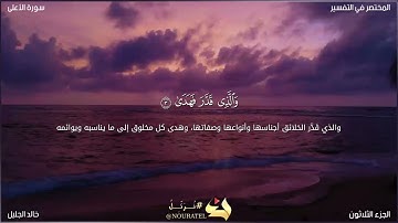 سورة الأعلى بصوت الشيخ خالد الجليل(مكتوبة)تلاوة مميزة