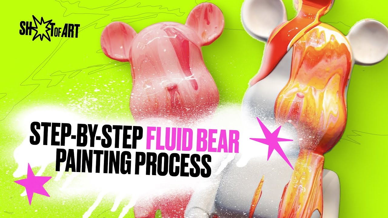 Fluid Bear Step by Step | DIY Art Experience at Shot of Art 🎨🐻