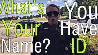 WHAT YOUR NAME ???? DO YOU HAVE ID NOPE id refusal first amendment audit