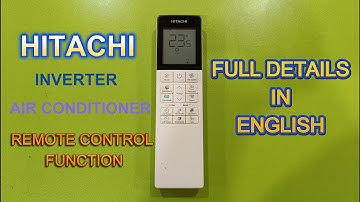 how to use hitachi inverter ac remote control function in english