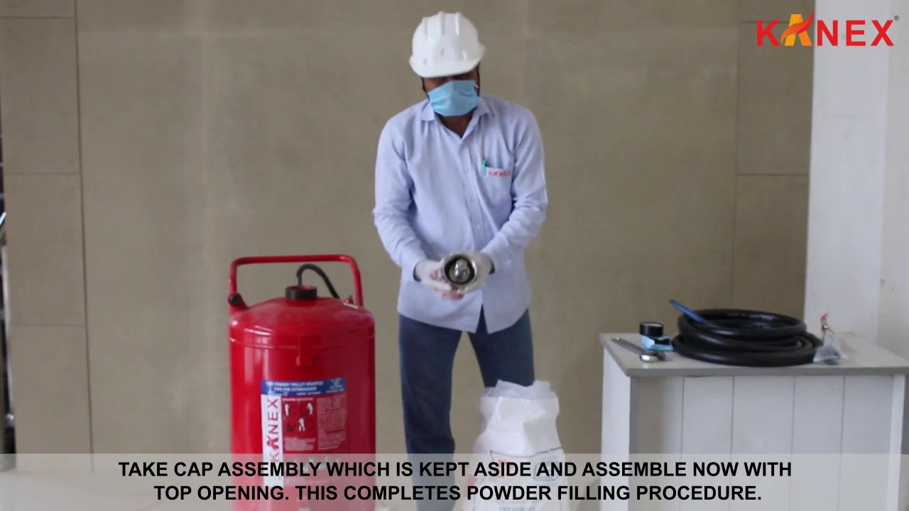 How to Assemble / Install Trolley Mounted DCP type fire extinguisher